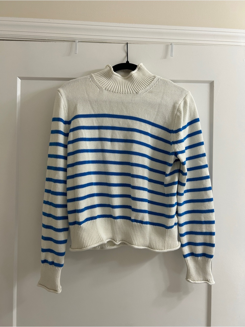 J Crew striped turtleneck sweater